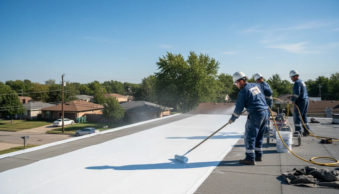 Commercial roof coating in Vancourt, TX near me